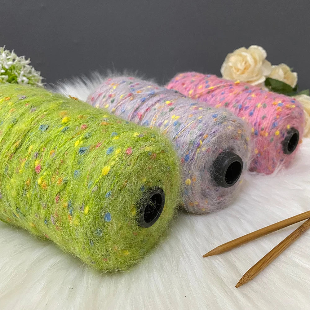 250G/groupe bonbons haricots Mohair doux moyen épais laine tricot écharpe pull automne et hiver à la main laine fil Crochet fil