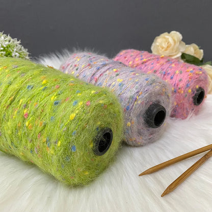 250G/groupe bonbons haricots Mohair doux moyen épais laine tricot écharpe pull automne et hiver à la main laine fil Crochet fil