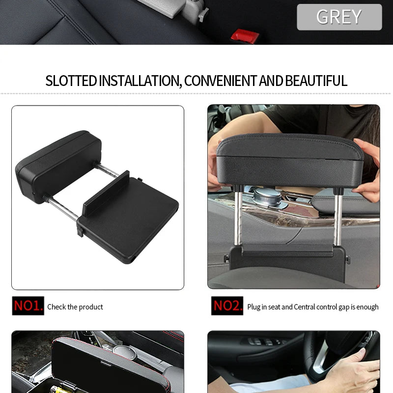 Adjustable Height Center Console Storage Organizer Lifting Mechanism Clamp Design Seat Side Storage Box Multi-functional Storage