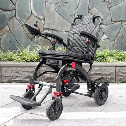 Fauteuil roulant électrique pliable et léger, moteur sans balais, entraînement automatique à distance