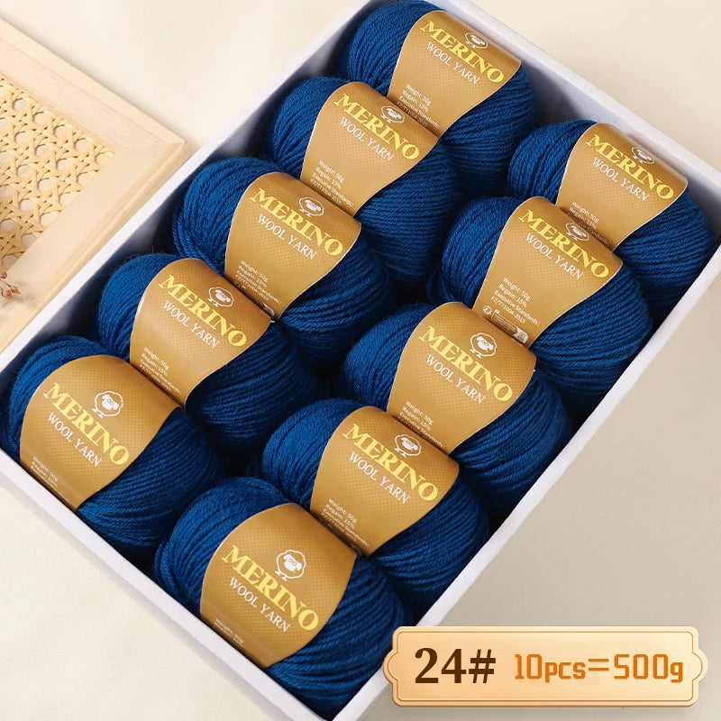 500 g de fil de laine d'alpaga mi-fin 212 de haute qualité, adapté au tricot de pulls, d'écharpes et de chapeaux, 10 écheveaux/paquet