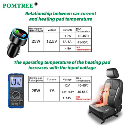 Nouveau Kit de chauffage de siège de voiture intégré adapté aux 1/2 sièges, 12V 2/4 pièces tampons chauffants universels en fil d'alliage 3 niveaux interrupteur chauffant à double commande