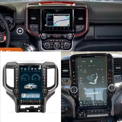 Grand écran Qled de Navigation stéréo pour Dodge Ram 2019 – 2023, lecteur vidéo multimédia Android, tête Carplay sans fil, Radio automatique