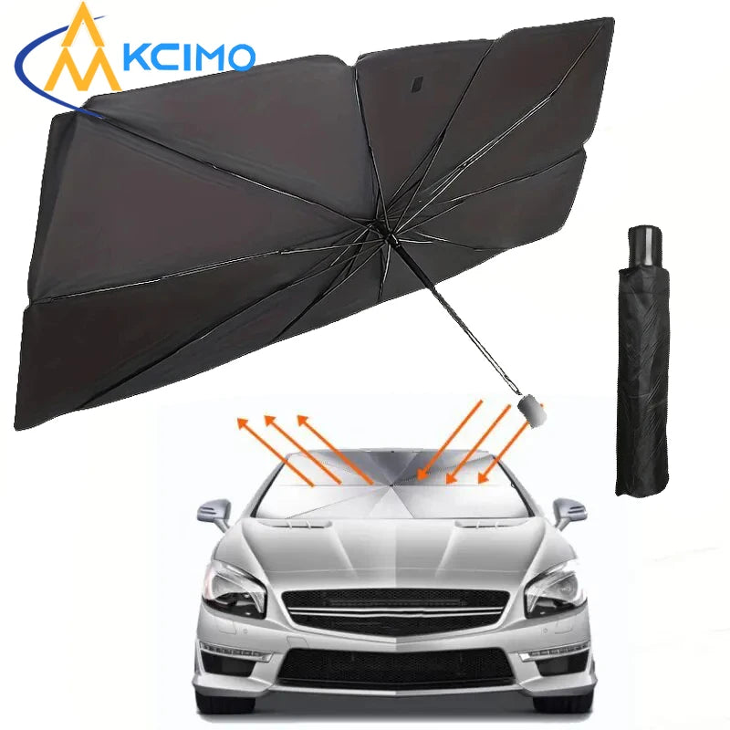 Pare-soleil pliable pour pare-brise avant de voiture, Protection UV/résistant à la chaleur, pare-soleil universel pour la Protection du tableau de bord