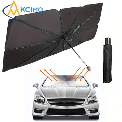 Pare-soleil pliable pour pare-brise avant de voiture, Protection UV/résistant à la chaleur, pare-soleil universel pour la Protection du tableau de bord