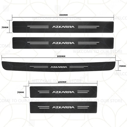 Autocollants de coffre en Fiber de carbone, 4/5 pièces, pour voiture Geely Zeekr LYNK & CO Azkarra Monjaro Atlas Pro Coolray Tugella, décor de seuil de porte