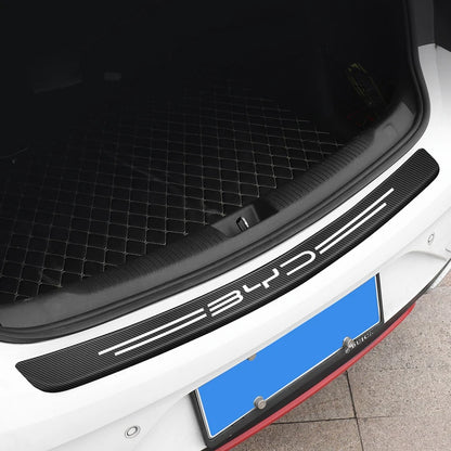 Décalcomanies de porte de voiture en cuir, fibre de carbone, seuil anti-rayures, BYD Atto 3 Yuan Plus Han Tang EV F3 E6 Dmi Song F0 Qin Pro, 5 pièces