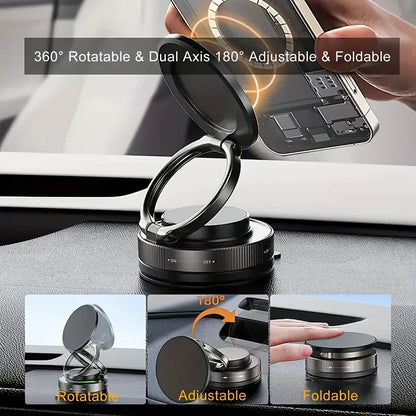 360 °   Support de téléphone magnétique sous vide réglable, ventouse pliable améliorée, support de téléphone pour tableau de bord de voiture, pare-brise, support de Smartphone