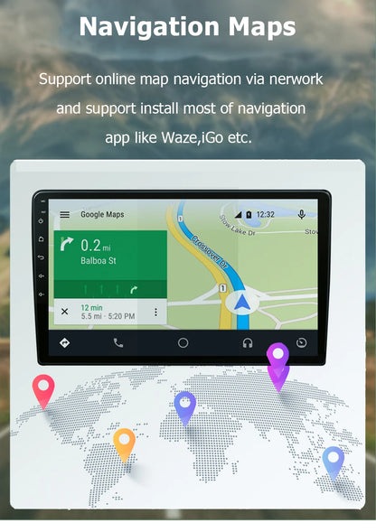 Android pour Ford Fiesta MK7 2009 - 2017 haute performance CPU tactile vidéo Bluetooth stéréo QLED écran Carplay vidéo DSP DVD