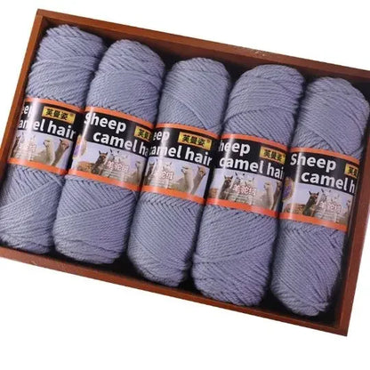 Fil de cachemire épais pour Crochet, tricot à la main, pull, écharpes, manteaux, chapeau, gants, bricolage, fil de laine d'alpaga doux et chaud, 500 g/ensemble