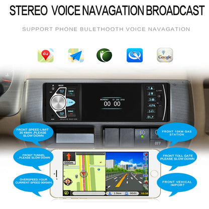 Podofo Autoradio 1 Din MP3 4.1 pouces FM Audio stéréo lecteur Bluetooth Autoradio Support caméra de recul volant Contral