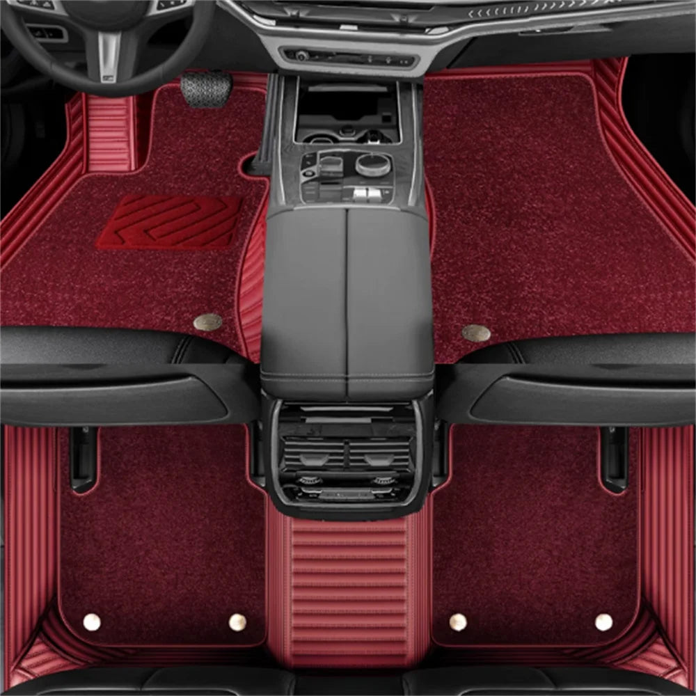 Pour VW Passat berline B5 B5.5 B6 B7 B8 B9 tapis Auto Double couche personnalisé tapis de sol de voiture Coche accessoires doublures de sol