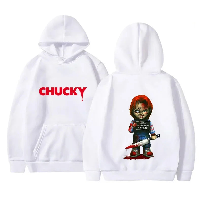 Film d'horreur jouer Chucky sweats à capuche Harajuku Hip Hop Streetwear hommes femmes automne hiver sweat à capuche hauts pullover