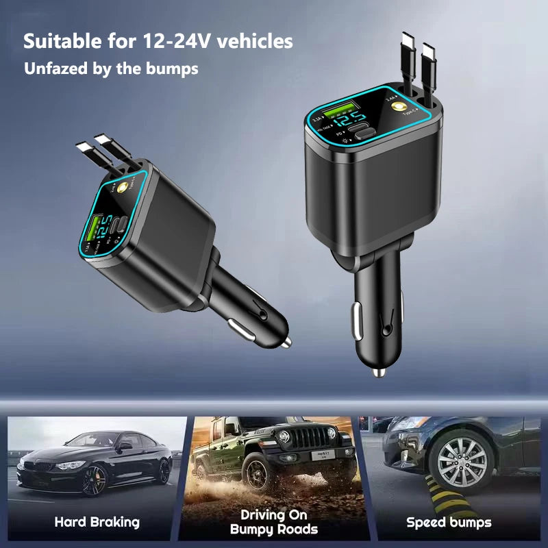 Chargeur de téléphone portable pour un à cinq véhicules, prenant en charge une charge ultra rapide, avec lumière ambiante et ciel étoilé
