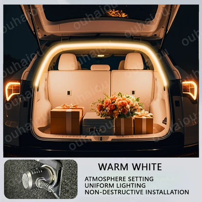 Pour Lynk & Co 01 lumière de modification de la lumière du coffre lumières d'ambiance blanc chaud blanc barre lumineuse LED de coffre arrière