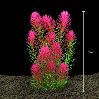 Plantes artificielles décoratives pour aquarium, herbe aquatique en plastique pour décorations d'aquarium, accessoires pour aquarium, plantas acuario