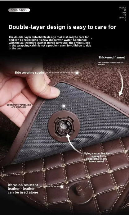 Tapis de sol de voiture 7D Double couche, pour Jetour X70 Plus, sept sièges 2021, coussinets de pied automobiles personnalisés, couverture de tapis Automobile, accessoires intérieurs