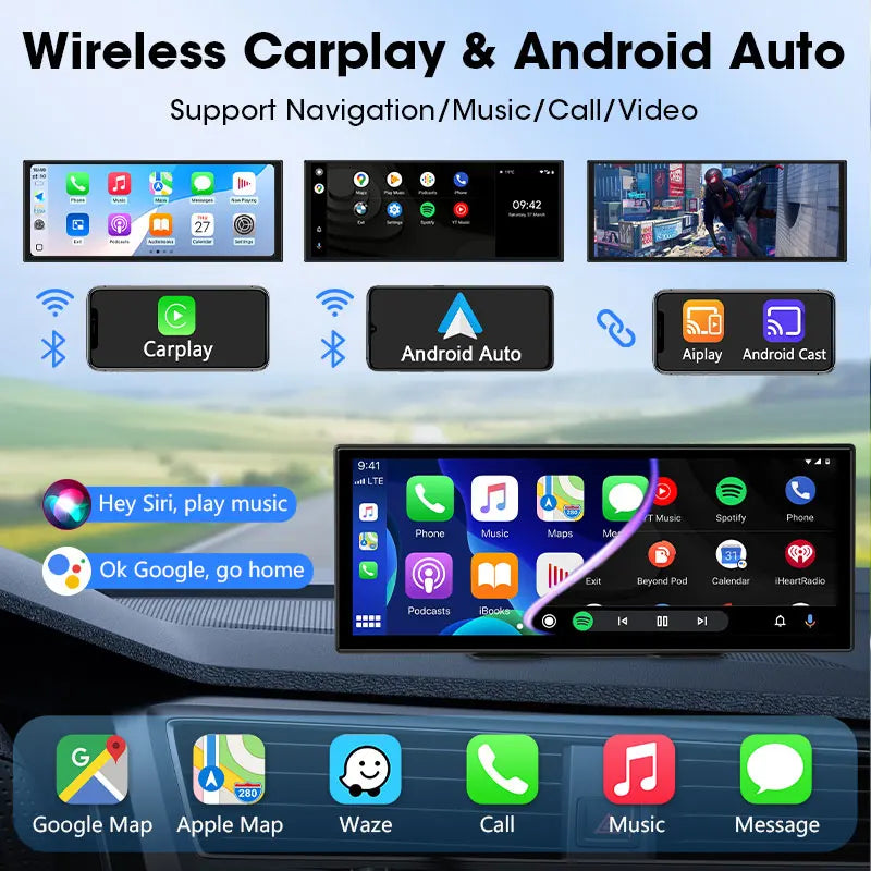 11.26 pouces universel Android 14 8 cœurs puce 6 + 128G Carplay autoradio GPS BT lecteur multimédia Central systèmes intelligents de voiture