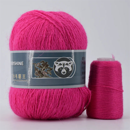 Fil de fourrure de vison pour fils pour tricoter et Crochet, fil de t-shirt en dentelle à 2 plis pour tricoter à la main, couture, 1 écheveau 340 M 50 + 20g