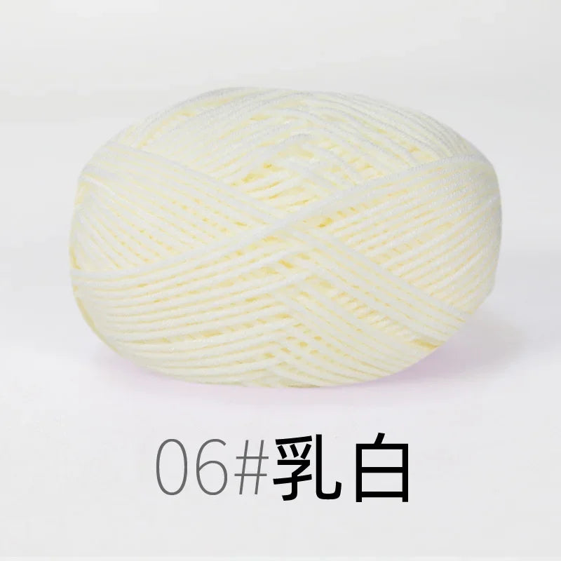 Fil de Lanas teint en coton au lait, 86 couleurs, 4 plis, pour bébé, chapeau, écharpe, pull, poupées, artisanat fait à la main