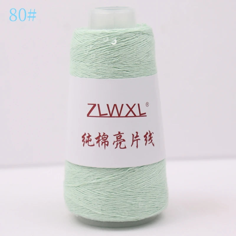   Блэк – fil de coton à paillettes, 100g, 800M, 3mm, décoration tricotée, crochet à la main, tricot jaune