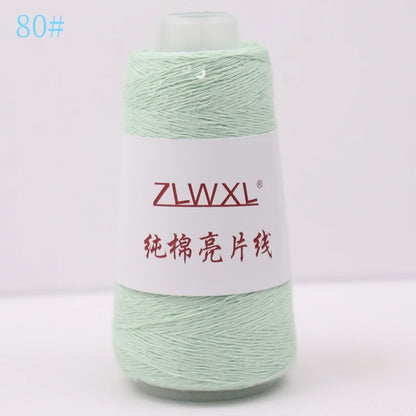   Блэк – fil de coton à paillettes, 100g, 800M, 3mm, décoration tricotée, crochet à la main, tricot jaune