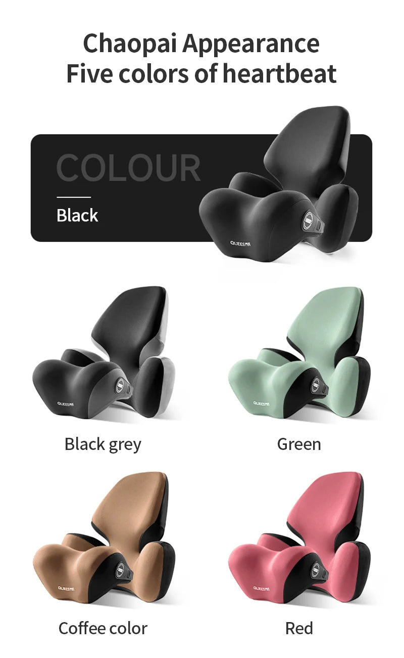 High Quality Universal Car Headrest Cushion Car Seat Neck Pillow Perforated Leather Breathable Lumbar Support Car Pillow