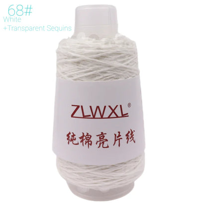 Fil à paillettes spécial 300, 900M, 100% coton, 6mm + 3mm, accessoires pour vêtements, bricolage, poupée de chiffon, fil à tricoter
