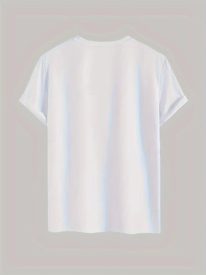 T-shirt à manches courtes et col rond pour homme, Style Simple, décontracté, dessin animé, couleur unie, confortable, pyjama pour la maison, vêtements d'extérieur d'été