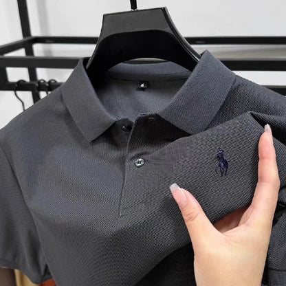 100% pur coton à la mode personnalisé hommes classique poney brodé confortable polo été nouveau décontracté à manches courtes