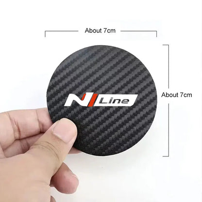 Pour Hyundai N line I40 I30 Sonata Tucson Santa Fe Elantra Azera Creta dessous de verre de voiture support de verre d'eau tampons tapis antidérapant accessoire