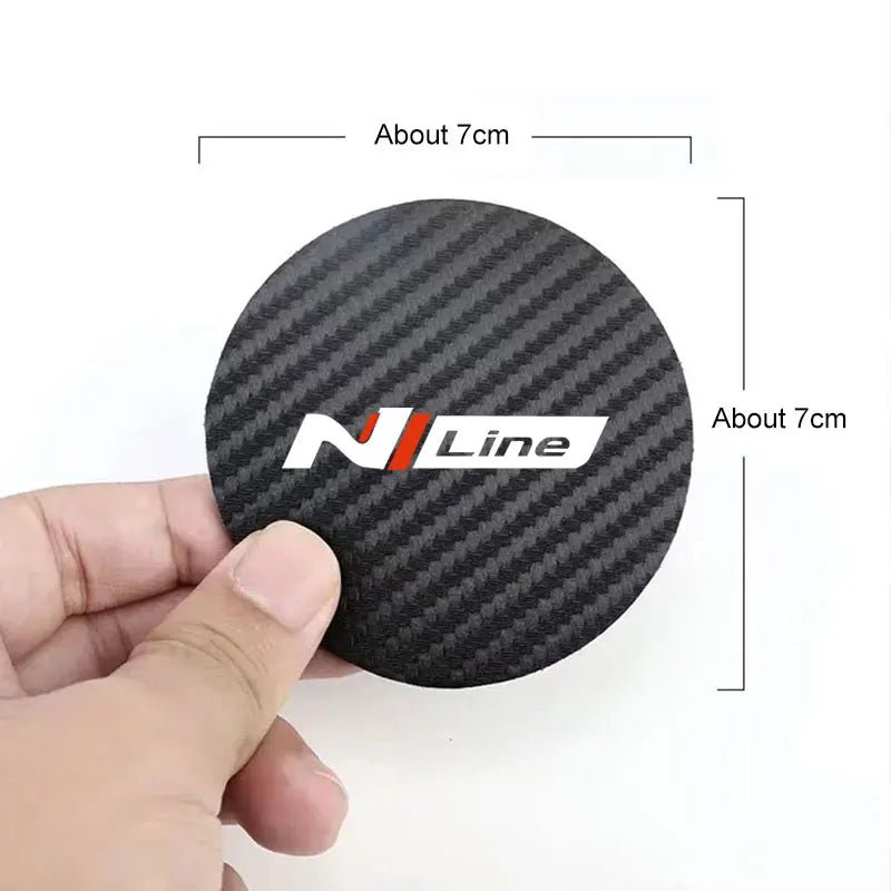 Pour Hyundai N line I40 I30 Sonata Tucson Santa Fe Elantra Azera Creta dessous de verre de voiture support de verre d'eau tampons tapis antidérapant accessoire