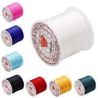 Fil élastique rond en cristal, 10 mètres, 0.7mm, cordon extensible en caoutchouc et Nylon pour la fabrication de bijoux, Bracelet de perles