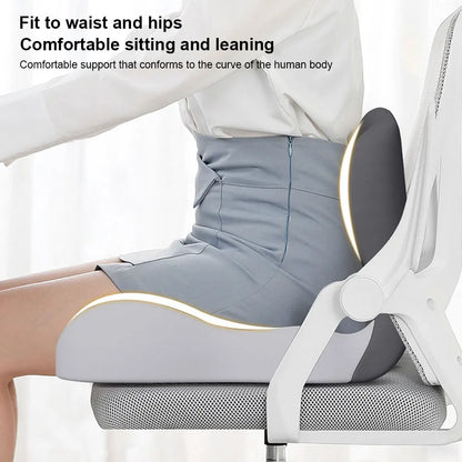 Coussin de chaise de bureau intégré en forme de L en mousse à mémoire de forme, avec Support arrière, coussin de siège de voiture pour employés de bureau, conducteurs de voiture