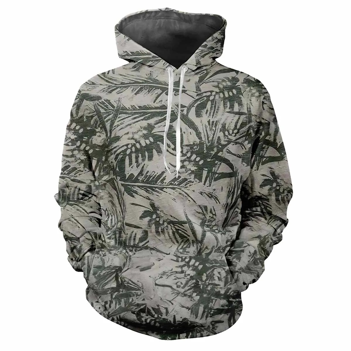 Camouflage chasse animaux en plein air Camouflage printemps et automne hommes à capuche rue tendance ample confortable haut décontracté vêtements