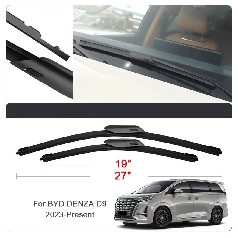 Essuie-glace de pare-brise de voiture, 2 pièces, en caoutchouc de nettoyage pour BYD DENZA D9 N7 Z9 Z9GT FCB LEOPARD 5 8 B5 B8 YANGWANG U7 U8 U9 2023 – 26