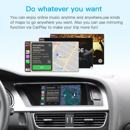 CarPlay sans fil Android Auto pour Audi A4 A5 Q5 S5 B8 2008-2016 avec 3G MMI, modèle avec lien miroir AirPlay multimédia avant/vues