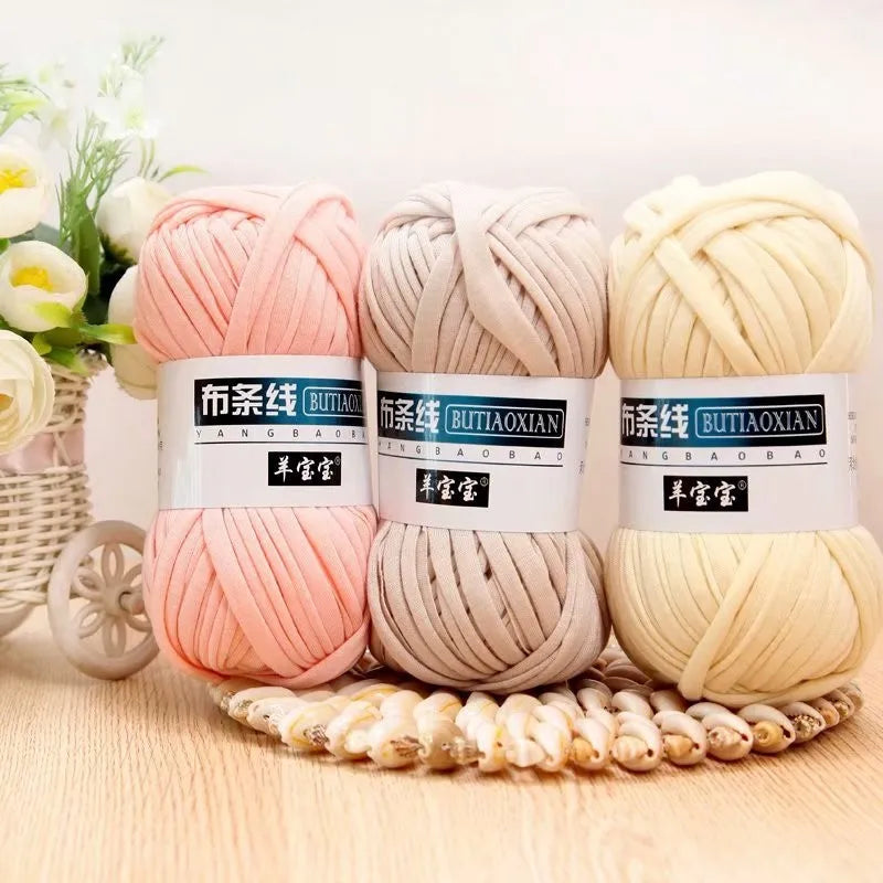 Fil épais de 100g, tissu coloré Super doux, bande de fil pour tricoter à la main, sac tissé, panier de tapis, matériel tricoté à la main, bricolage