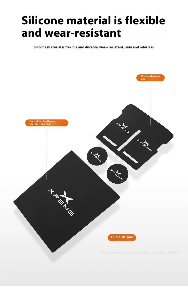 Coussin de protection de charge sans fil, contrôle central, accessoires de protection en silicone, adapté pour Xpeng G6, Xiaopeng G6