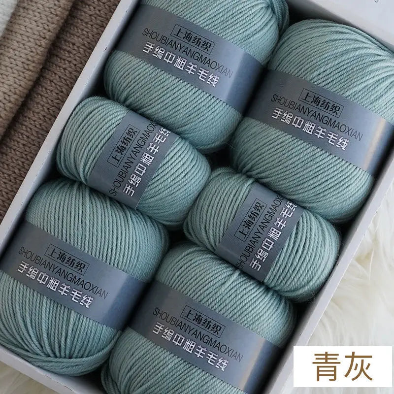 Fil de cachemire d'épaisseur moyenne, 500 g/ensemble, 4 plis, pour tricot au Crochet à la main, pull et pantalon, laine chaude, fil de laine 100%, doux pour la peau