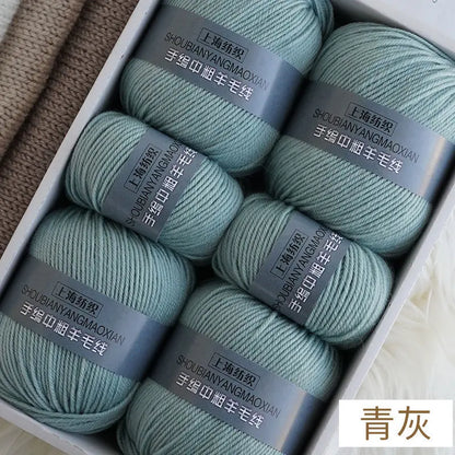 Fil de cachemire d'épaisseur moyenne, 500 g/ensemble, 4 plis, pour tricot au Crochet à la main, pull et pantalon, laine chaude, fil de laine 100%, doux pour la peau
