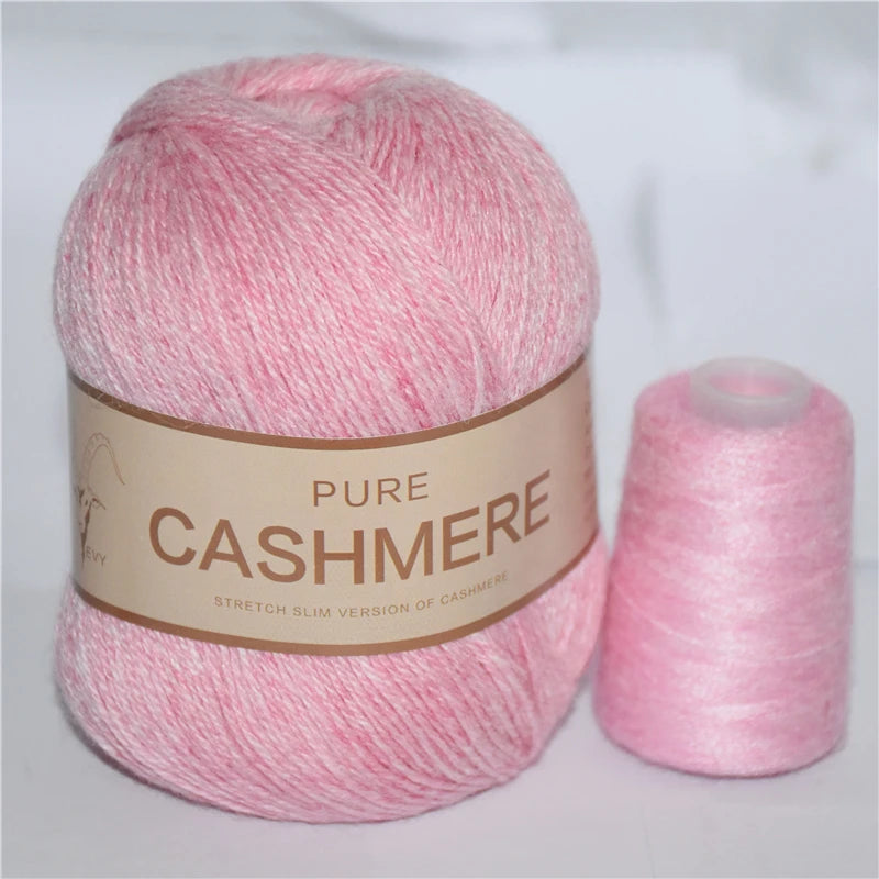 Fil de cachemire pour un crochet 3 plis peigné pur mongol chaud doux tissage flou tricot fil à main en cachemire 5 pièces