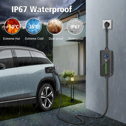 LONLINK-Chargeur de voiture électrique portable, prise britannique, câble de charge de 3,5 kW à type 2, GBT, type 1, 13A, 240V, 5m