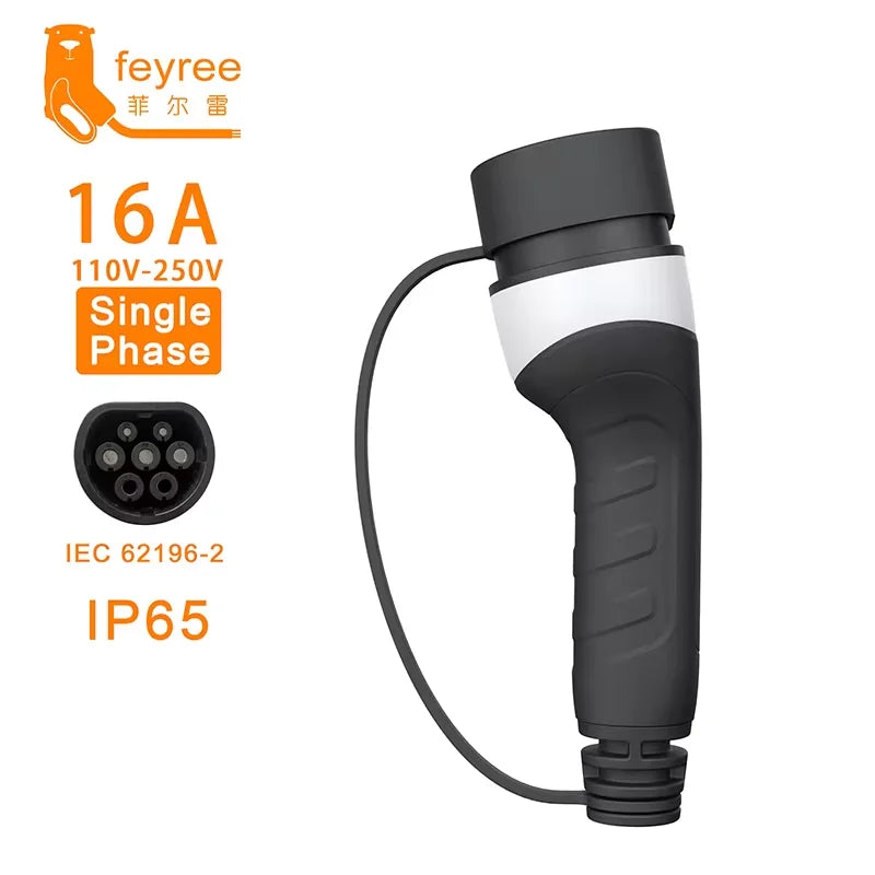 EV Chargeur Vope2 Plug Adaptateur 16A 32A EVSE Chargeur Femelle IEC62196-2 Côté De Voiture Abrtor 1 Phase 3 Phase pour Voiture Électrique