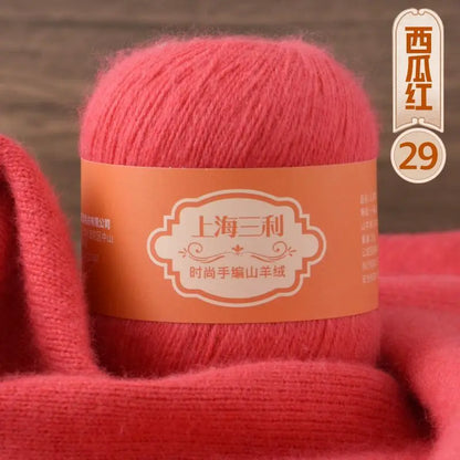 Fil de cachemire mongol chaud 100 g/ensemble, 3 plis, pour pull, gants, Crochet, écharpe à tricoter, fil de laine, doux pour la peau, uni, 100%