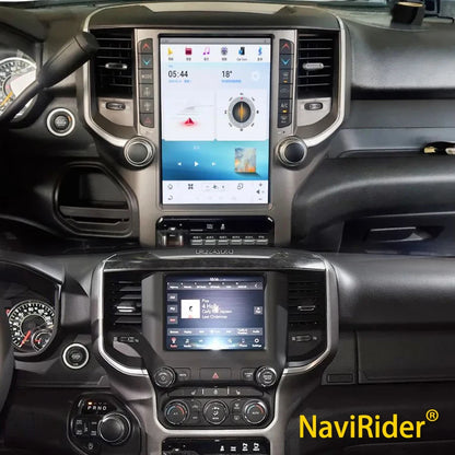 Écran Android de voiture pour Dodge RAM, 8 Go, 256 Go, 2018, 2019 placements, Limitation radio, Lecteur vidéo stéréo, Navigation GPS, Unité principale Carplay