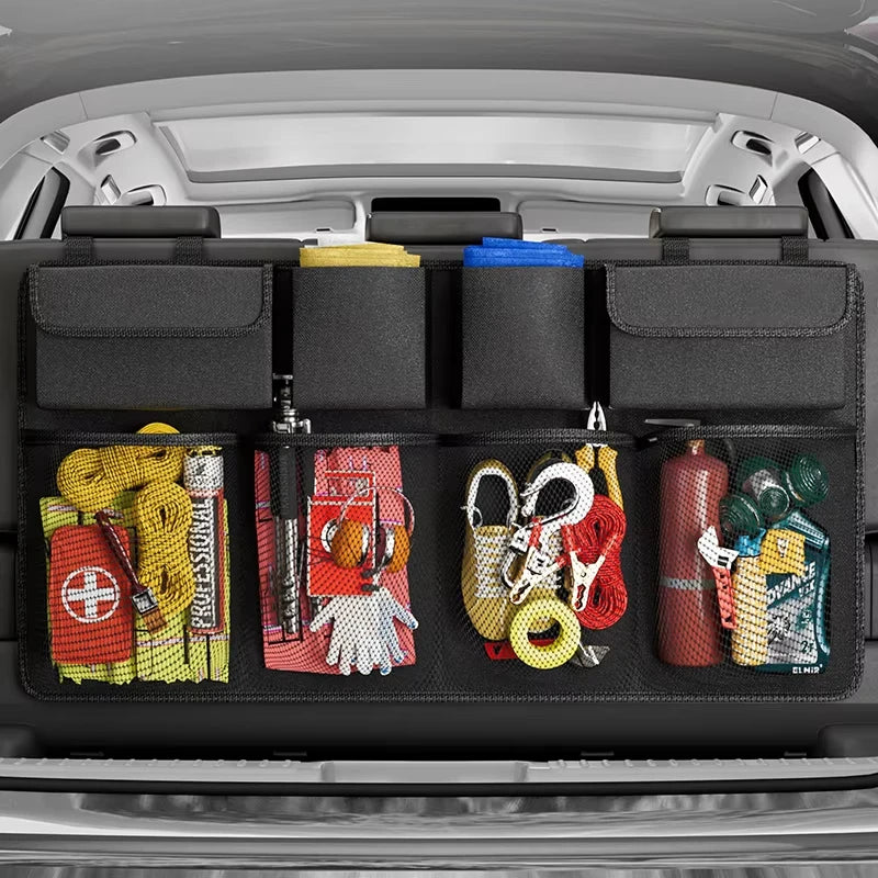 Sac de rangement multifonctionnel pour coffre de voiture SUV, sac suspendu à dossier, organisateur d'articles décoratifs pour l'intérieur du véhicule
