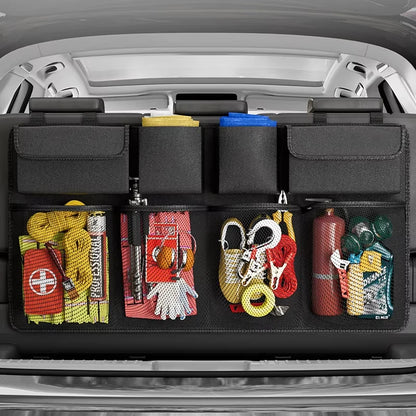 Sac de rangement multifonctionnel pour coffre de voiture SUV, sac suspendu à dossier, organisateur d'articles décoratifs pour l'intérieur du véhicule