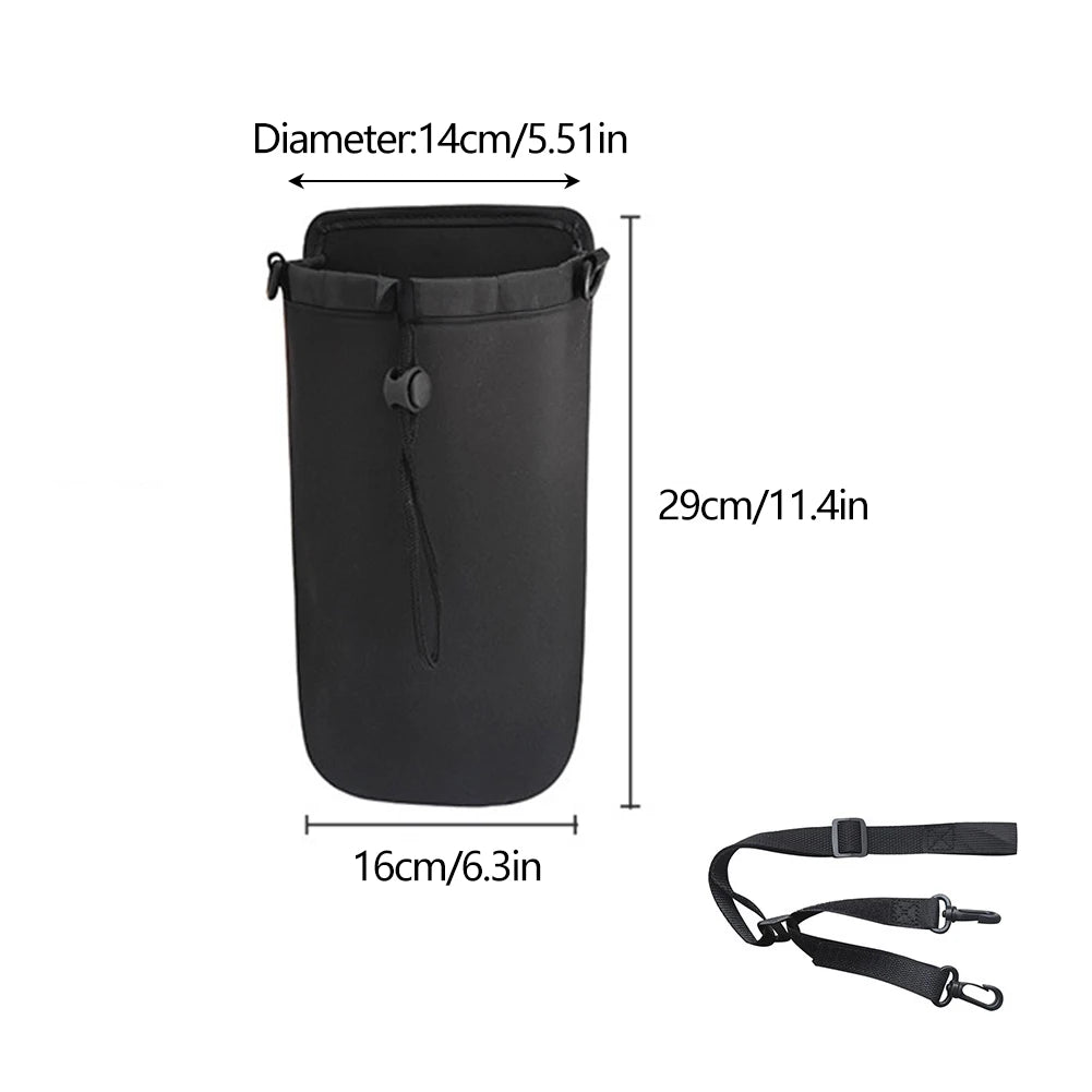 Support de bouteille d'eau universel pour console centrale avec poche de rangement, sangle réglable, organisateur intérieur de voiture