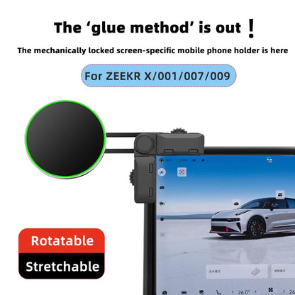 TEEQ-Support de Téléphone Magnétique Réglable pour Écran de Voiture, Accessoires de Cadre pour Nouveau Zeekr 001/House/ 009/X